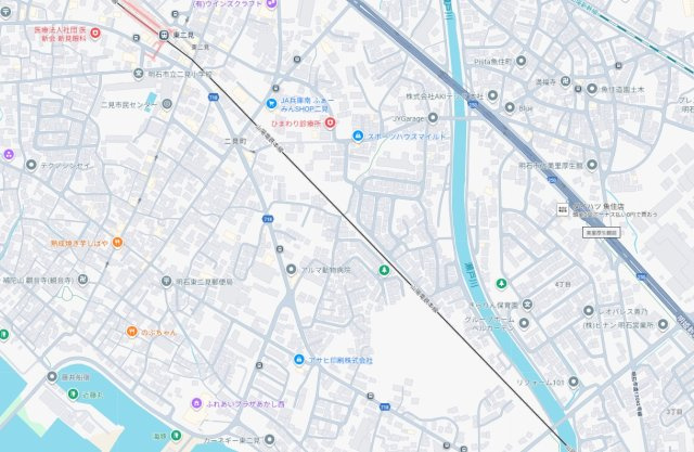 明石市魚住町西岡　新築一戸建ての地図