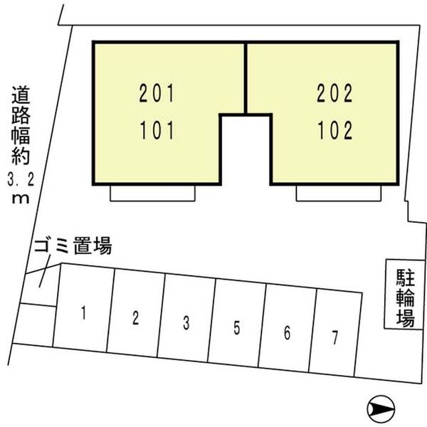 アイボリーハウス西館の区画図