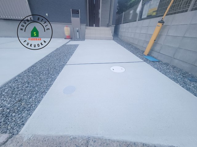 福津市若木台2丁目第1-2棟（2号棟）の庭|お庭で自由な時間を過ごせます。