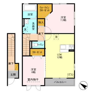 【間取り】 | ウエストハイム　Ⅲ