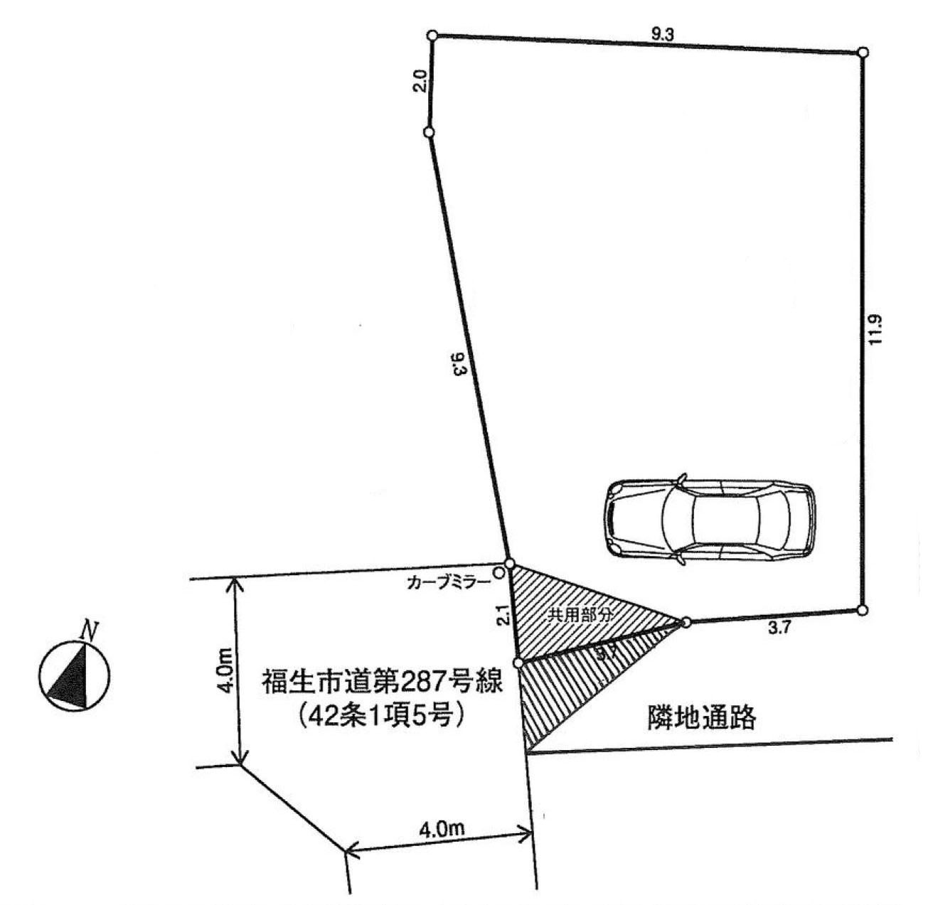福生市大字熊川の中古一戸建の区画図
