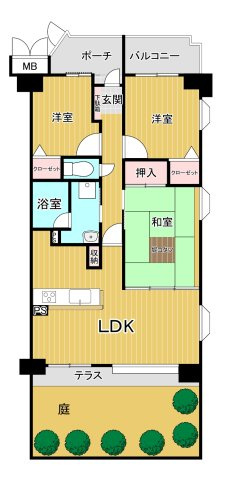 チサンマンション久留米の間取り