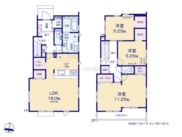 【間取り】 | 新築戸建／ふじみ野市仲１丁目（全2棟）