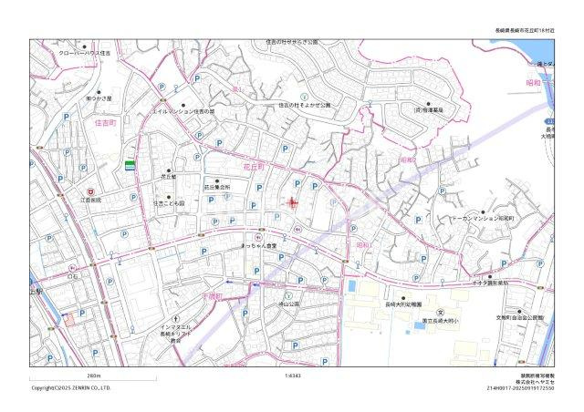 花丘町土地の地図