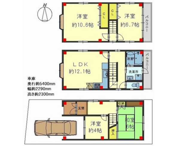 【間取り】 | 山科区東野門口町　中古戸建