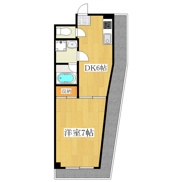 カーサシンセラーの間取り|☆1DKの間取りになります☆