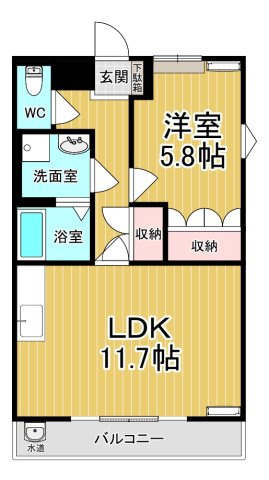 【間取り】 | ガーデンヒルズ | カップルさんにオススメのお部屋です♪