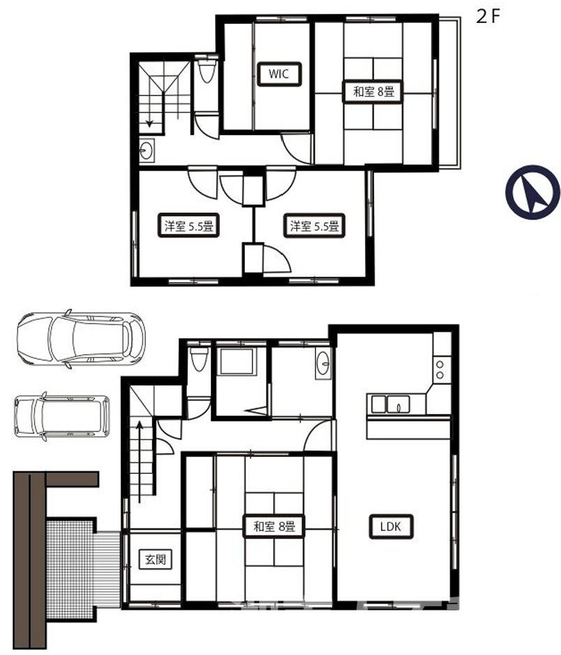 鎌倉市植木８１２－４戸建ての間取り