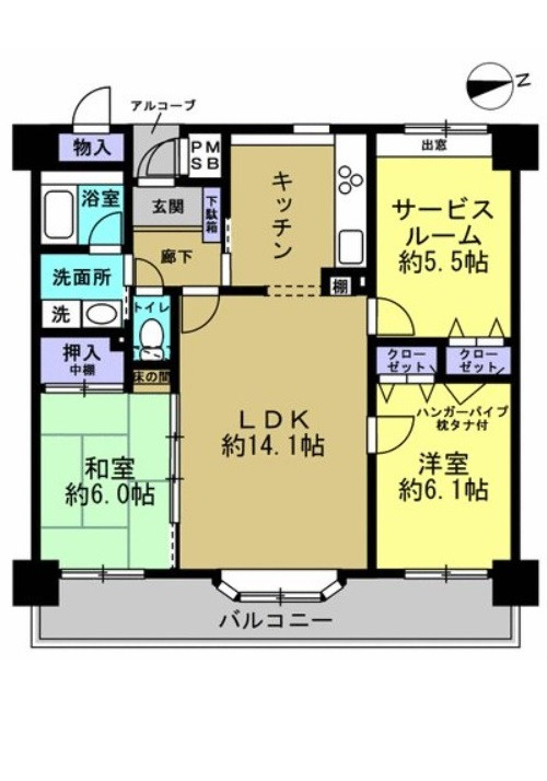 ソレアード南観音の間取り