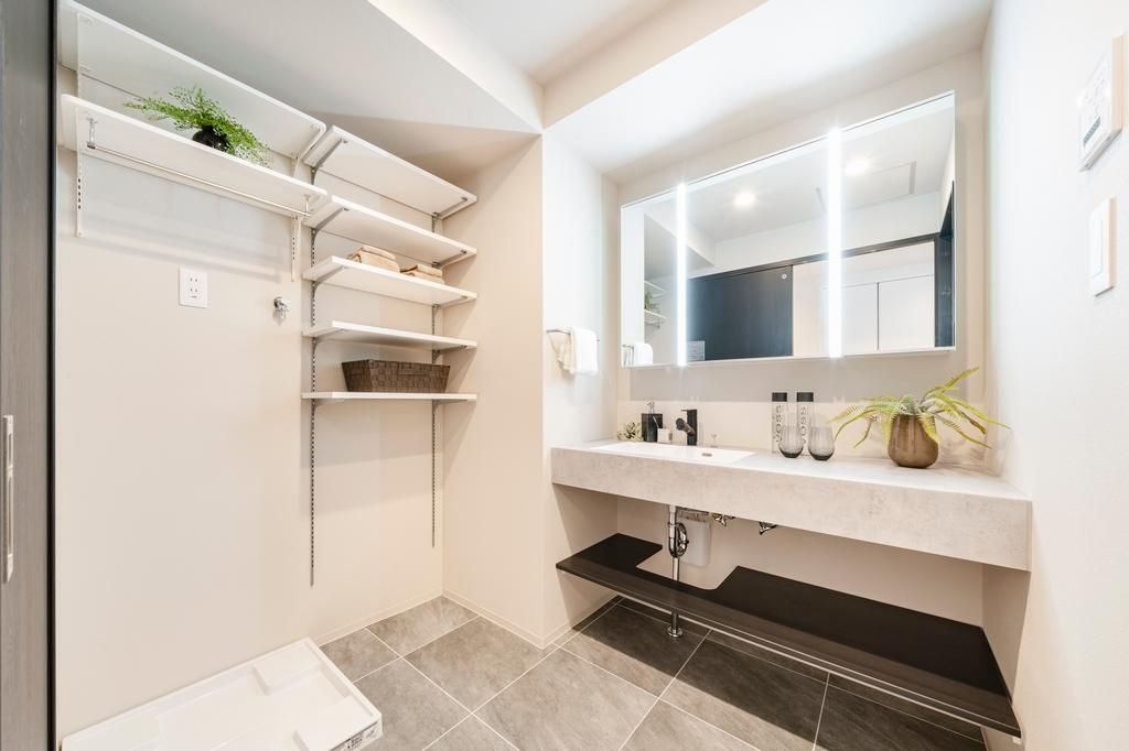 ソプラタワーの独立洗面台