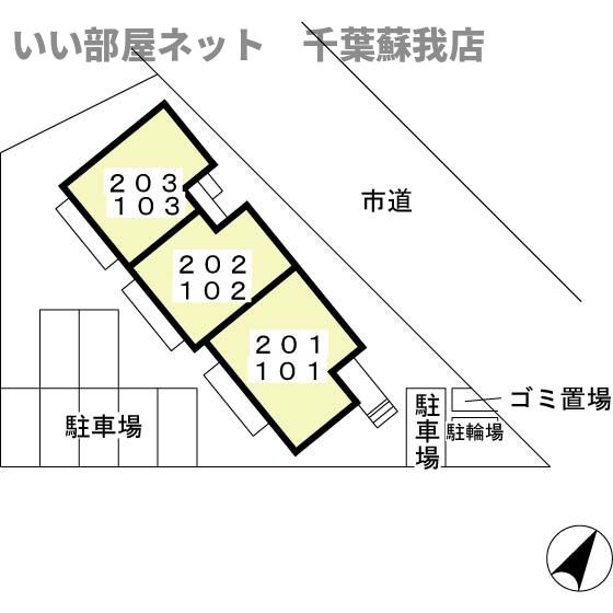 サニーハイツ不動台の区画図|ひと味違う？不動産屋のイメージを変えたい！『いい部屋ネット千葉蘇我店』へ是非お越しください♪