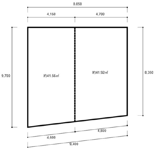 今福西3丁目店舗・事務所の区画図