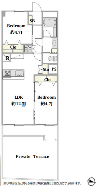 用賀ガーデンフラッツの間取り