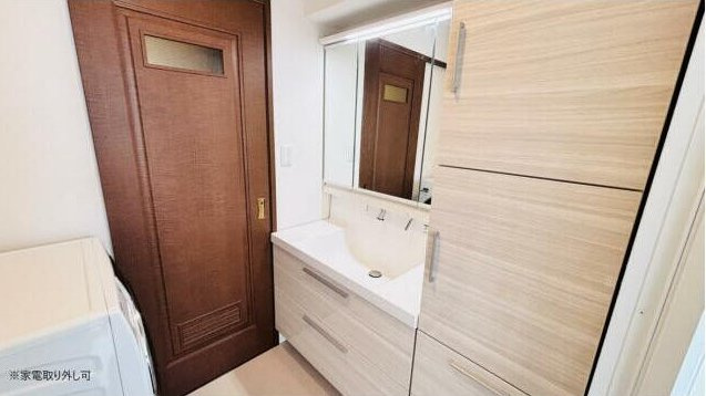 熊本市中央区水道町の賃貸マンションの独立洗面台