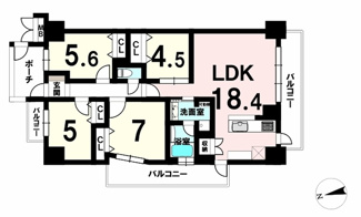 【間取り】 | パレ千里