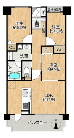 グランコート西中島の間取り|◆令和7年9月フルリフォーム完了！手直しなしでお住まいいただけます！
