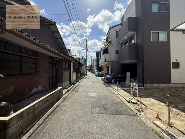 大阪市旭区新森3丁目の前面道路含む現地写真
