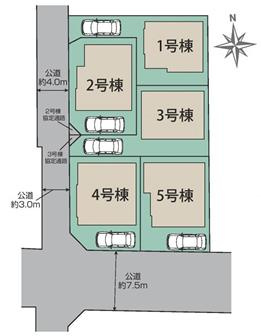 八王子市　小門町　新築一戸建ての区画図|～全5棟の新しいコミュニティーが誕生～