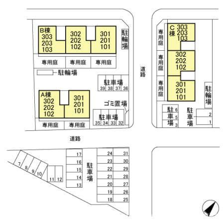 コンフォート新柏の区画図