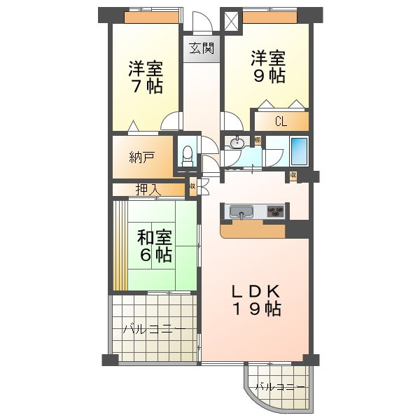 西神糀台ミオの間取り