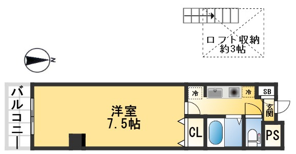 アルカサル江坂の間取り