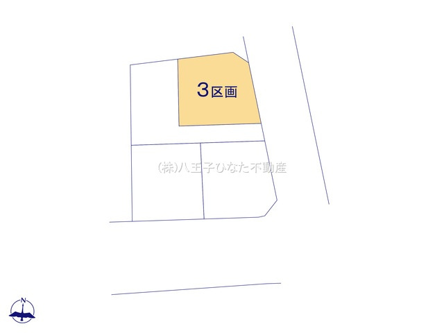 『八王子市土地』八王子市中山589-7【仲介手数料無料】の区画図|～仲介手数料無料☆八王子ひなた不動産～　八王子市中山　売地