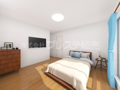 【洋室】 | 奈良市押熊町の新築一戸建 全５区画 ２ | ４号地洋室（主寝室）完成イメージ／南向きですので、陽あたり良好です♪