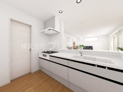 【キッチン】 | 奈良市押熊町の新築一戸建 全５区画 ２ | ４号地キッチン完成イメージ／人気の対面キッチン♪