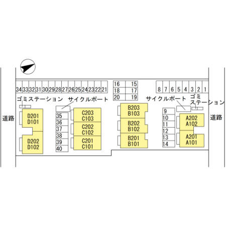 マール・ビビ C棟の区画図