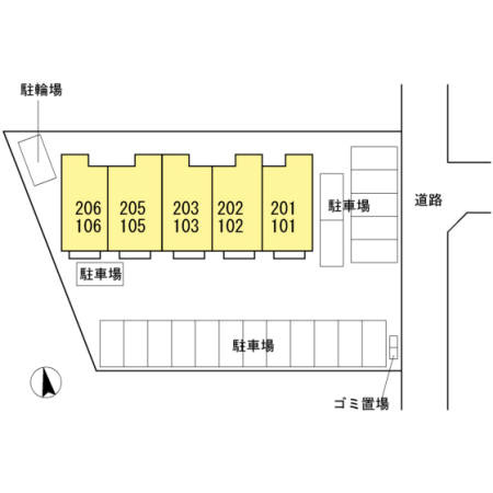 シェルト下川東の区画図