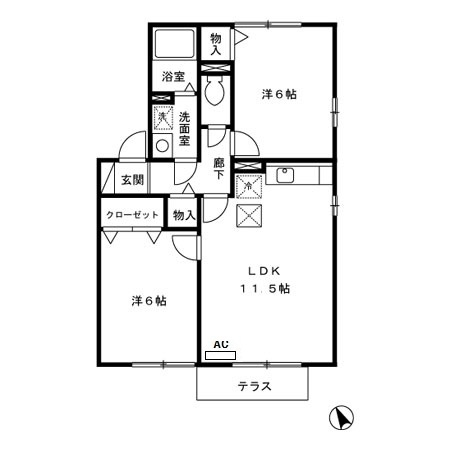 ウエストコートの間取り