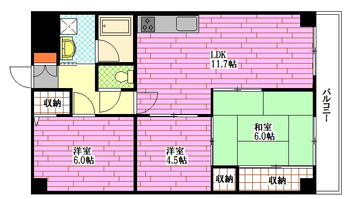 シャルマン財官Ⅰの間取り