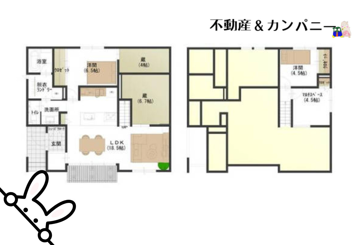 松山市古川南１丁目の新築一戸建の間取り