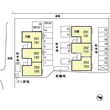 タントミール　Ａの区画図