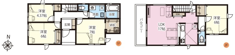 さいたま市大和田町18期　新築一戸建て　グラファーレ　03の間取り|さいたま市大和田町18期　新築一戸建て　グラファーレ　03、4LDK、土地面積118.71m2、建物面積97.70m2