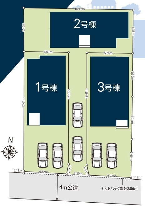 さいたま市大和田町　18期　新築一戸建て　グラファーレ　02の区画図|2号棟