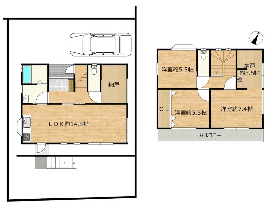 中古戸建　神戸市長田区上池田3丁目17の間取り|ご内覧はお気軽にリクラス不動産販売までお問合せください