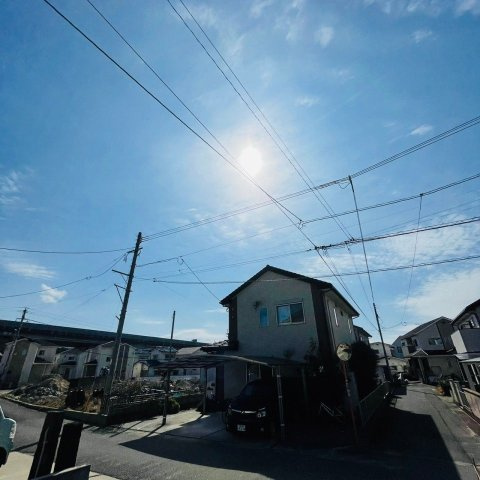 糸島市篠原西３丁目　売り土地【2号地】の周辺|14時撮影・南方向の空の様子　