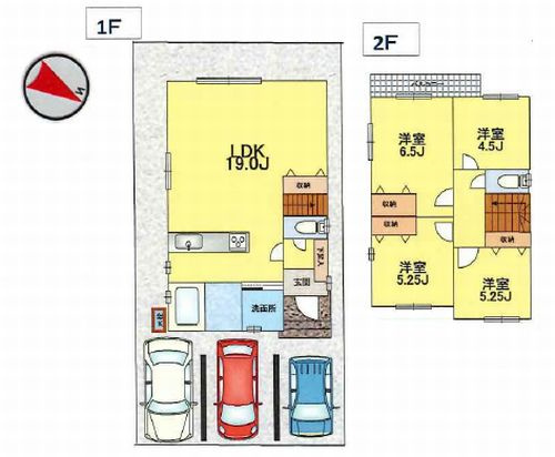 【間取り】 | 【仲介手数料０円】海老名市杉久保南1丁目　中古一戸建て | 【仲介手数料０円】海老名市杉久保南1丁目　中古一戸建て