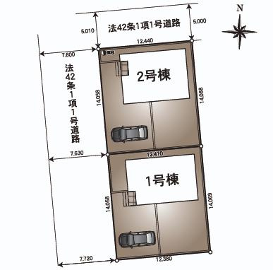 古河市小堤第3　新築戸建　2号棟の区画図
