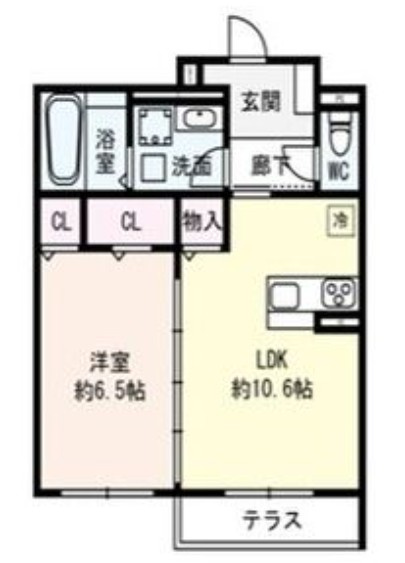 Flat　Comfy　豊中の間取り