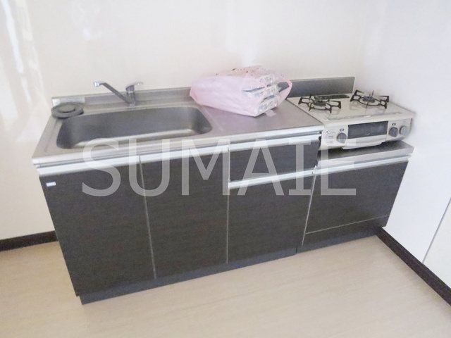 第一プラムフラワーガーデンのキッチン|ワンレバー式混合水栓キッチン。