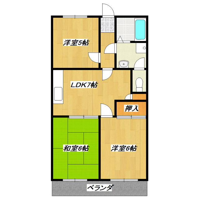 第一プラムフラワーガーデンの間取り|間取図です。