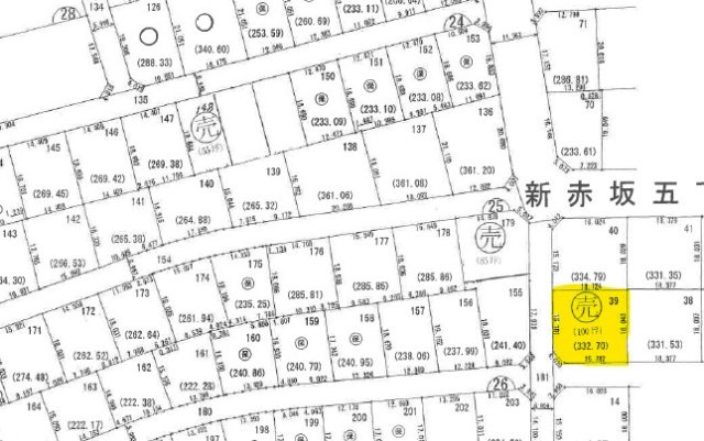 新赤坂39　売土地の地図|位置図