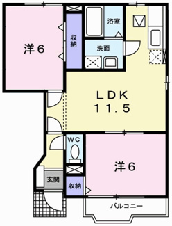 【間取り】 | クレストール上野田　Ｂ