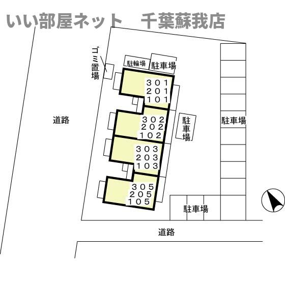 ハイツ１２８の区画図