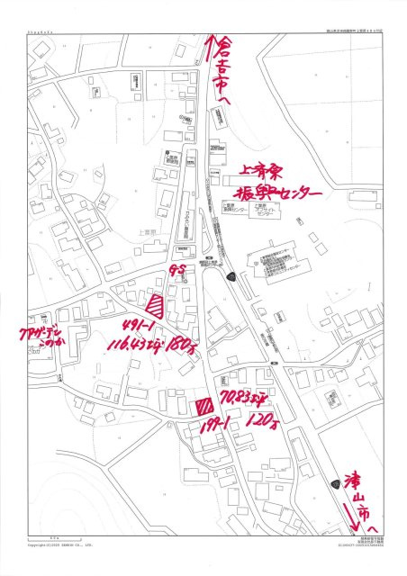 苫田郡鏡野町上斎原　売土地116坪
