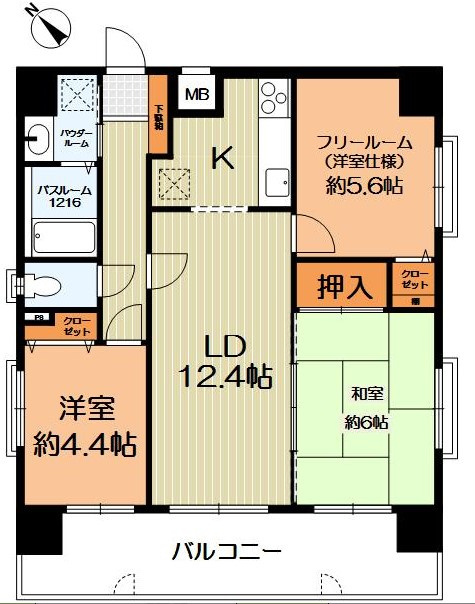 プレステージ西明石Ⅴの間取り