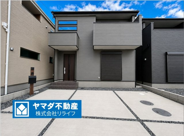 リーブルガーデン　江南市安良町　全3区画分譲の外観|■2号棟
■YAMADA電機の　ヤマダ不動産　株式会社リライフ　一宮店■
省エネ・耐震性◎の一建設の家。　
日本の風土に調和する木造軸組工法。フラット３５はＳＡを取得！１０年間の金利優遇あり！　