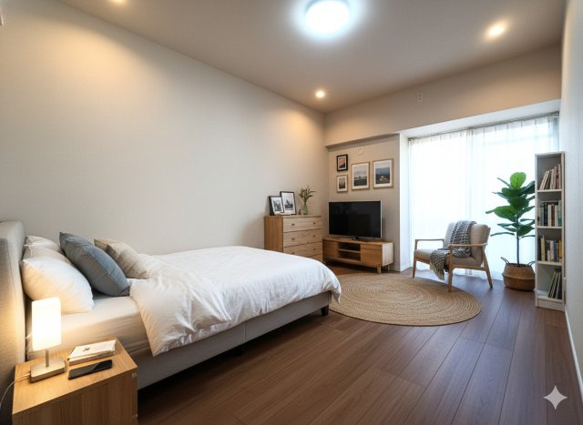 パークフィールドみさとテラ・ウエスト5街区2号館の洋室|明るい洋室です　※家具をCGで加工しており、家具付き販売ではございません。